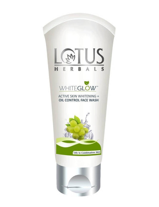 Buy Lotus Herbals Whiteglow Active Skin Whitening + Oil Control Face Wash from DrMediCart, Ship from India to USA