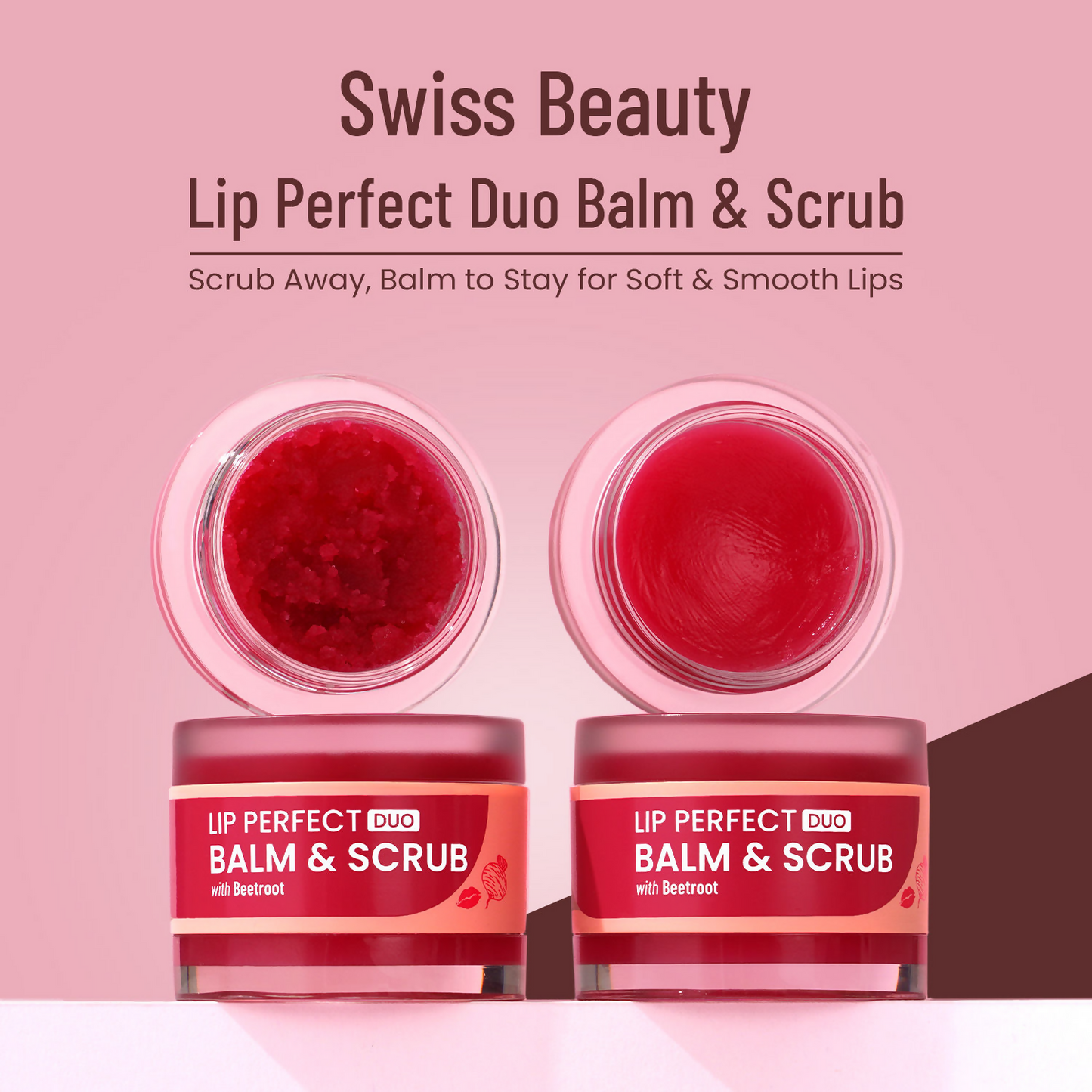 Swiss Beauty Lip Perfect Duo Balm & Scrub - Beetroot