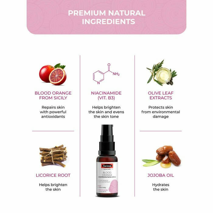 Swisse Skincare Blood Orange Brightening Facial Serum with Vitamin C - DrMediCart
