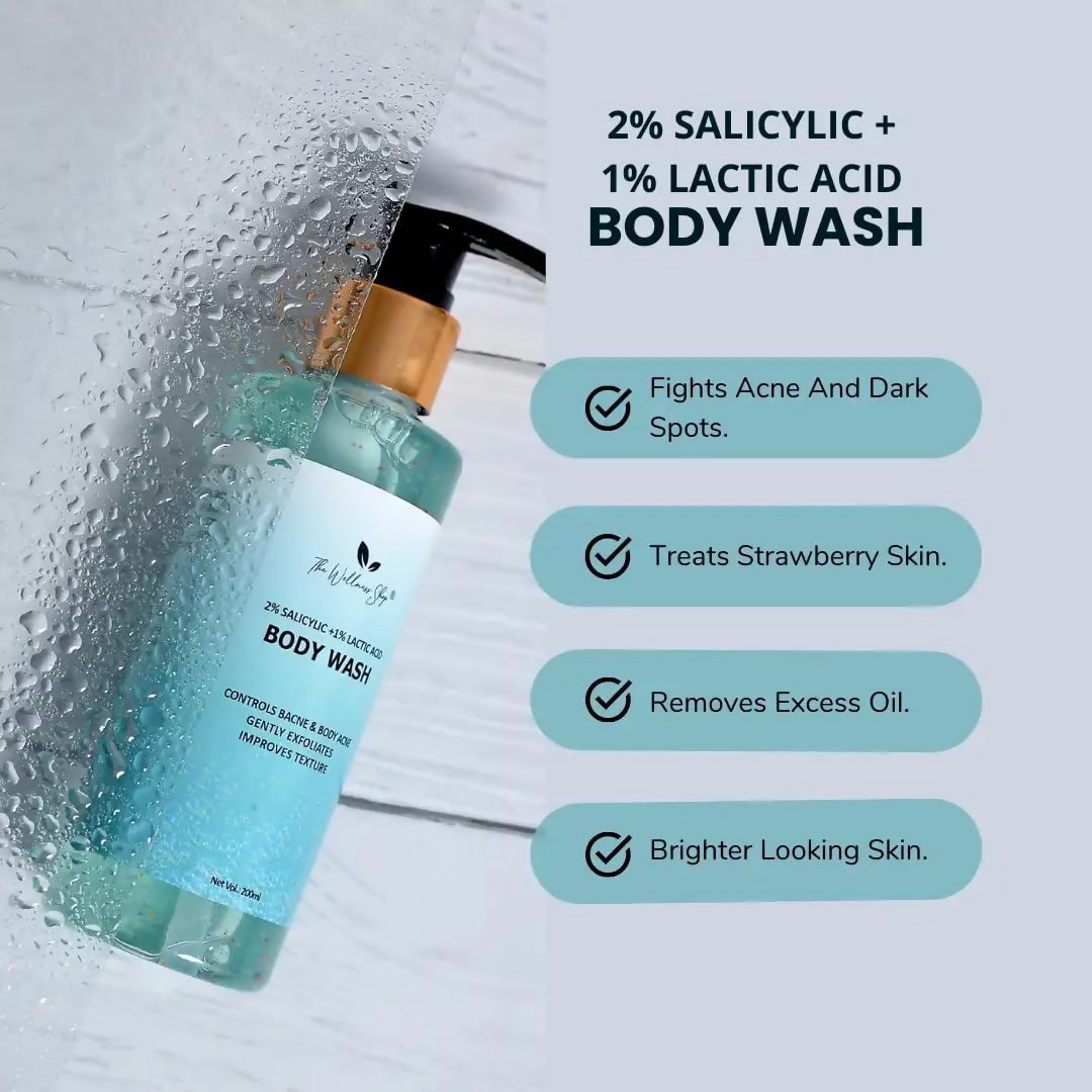 The Wellness Shop 2% Salicylic+1% Lactic Acid Body Wash - Drmedicart
