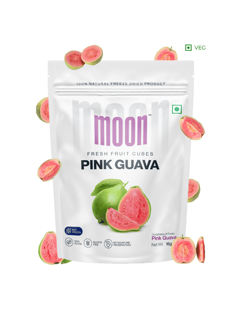 Moon Freeze Dried Pink Guava Cubes