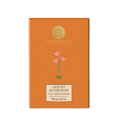 Forest Essentials Luxury Sugar Soap Lime Saffron & Oudh - Drmedicart