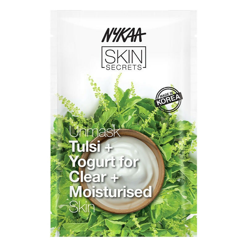 Nykaa Skin Secrets Indian Rituals Tulsi + Yogurt Sheet Mask For Clear & Moisturised Skin - Drmedicart