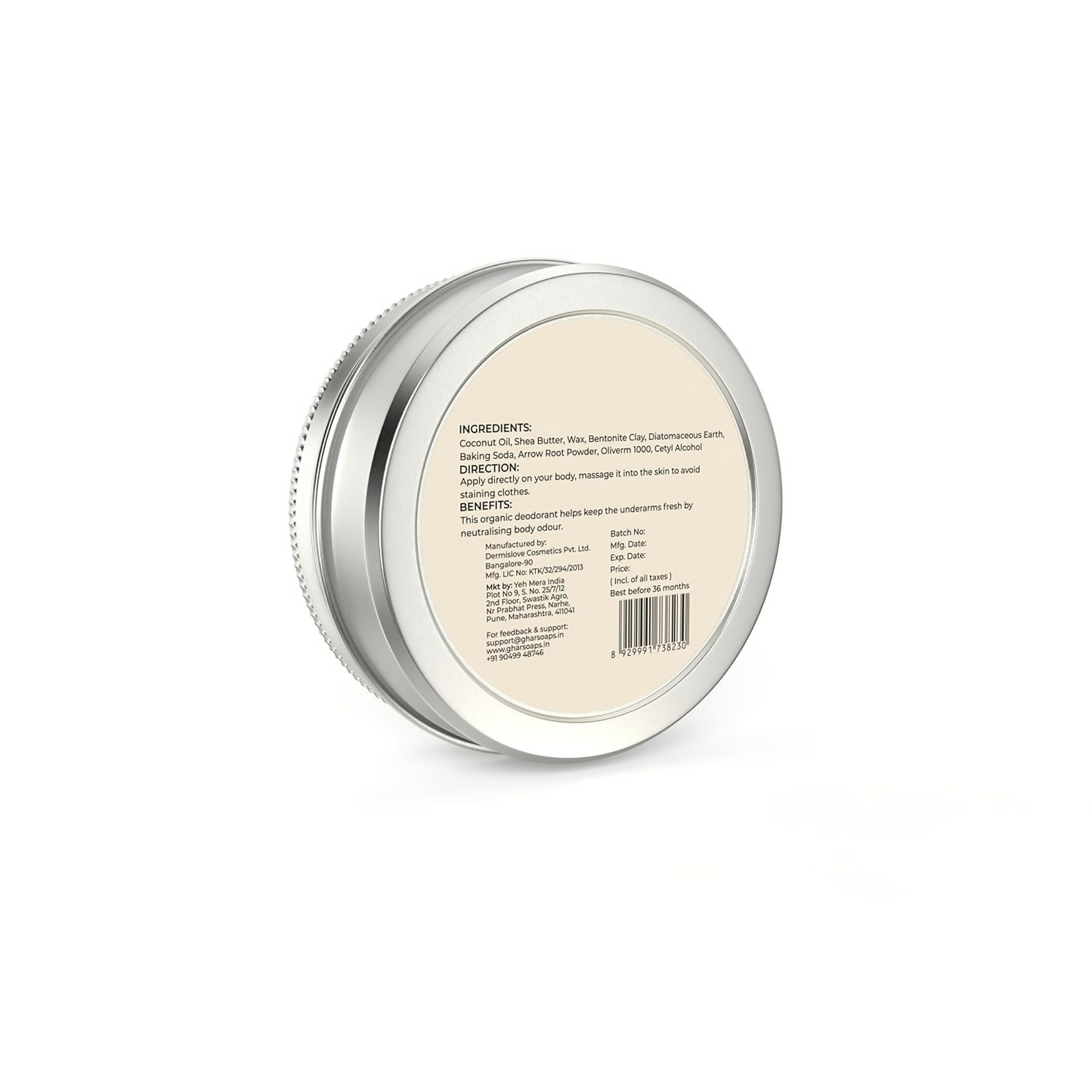 Ghar Soaps Organic Deodorant For Women And Men