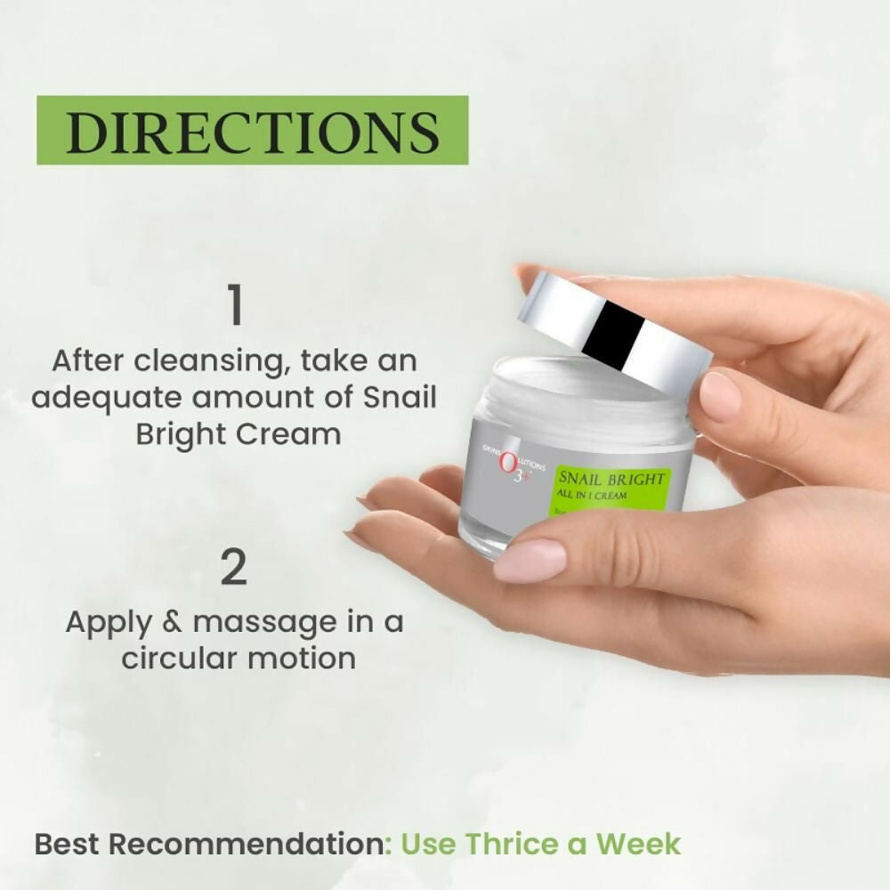 Professional O3+ Snail Bright Mucin Gel Cream Moisturiser For Korean Glass Glow & Barrier Repair