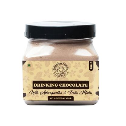 Jayshankar Ayurved Ashwagandha Hot and Cold Chocolate Powder Blend with Palm Mishri