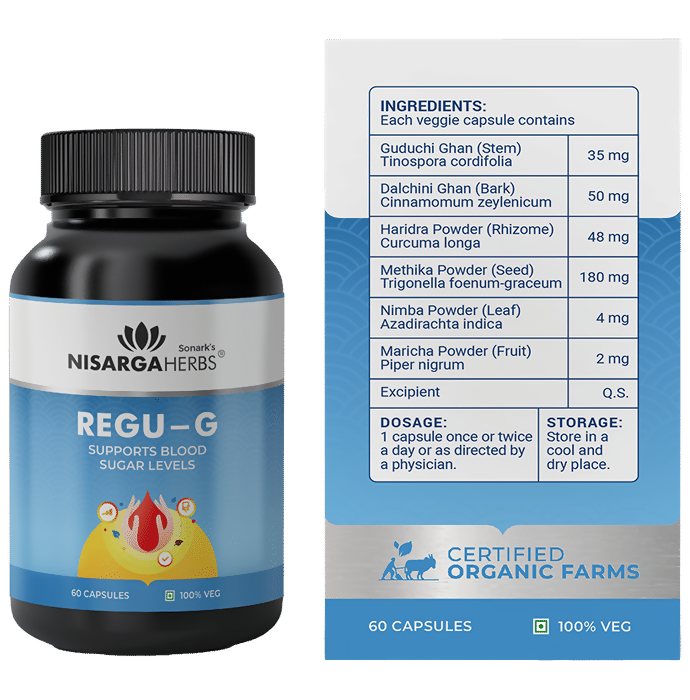 Nisarga Herbs Regu-G Veggie Capsules