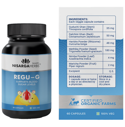 Nisarga Herbs Regu-G Veggie Capsules