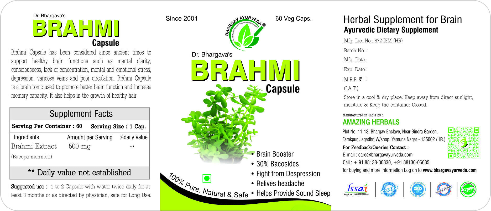 Dr.Bhargav's Brahmi Capsules