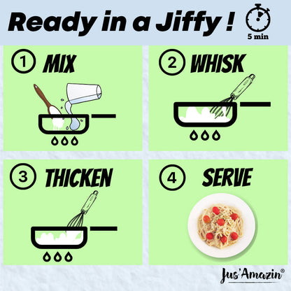Jus Amazin 5-Minute Pasta Sauce - Creamy Alfredo