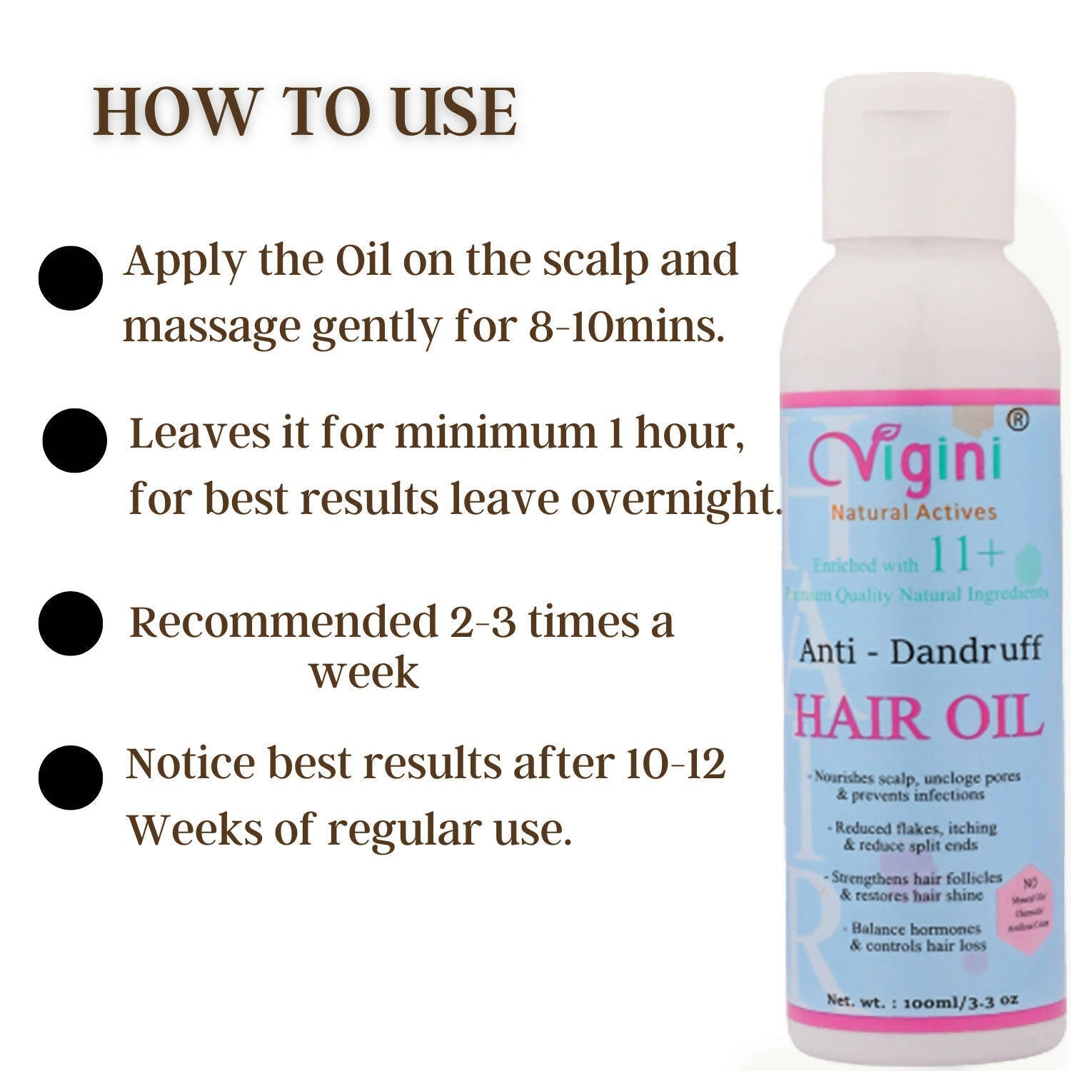 vigini anti dandruff itchy scalp hair care oil for men women anti hair fall buy in usa