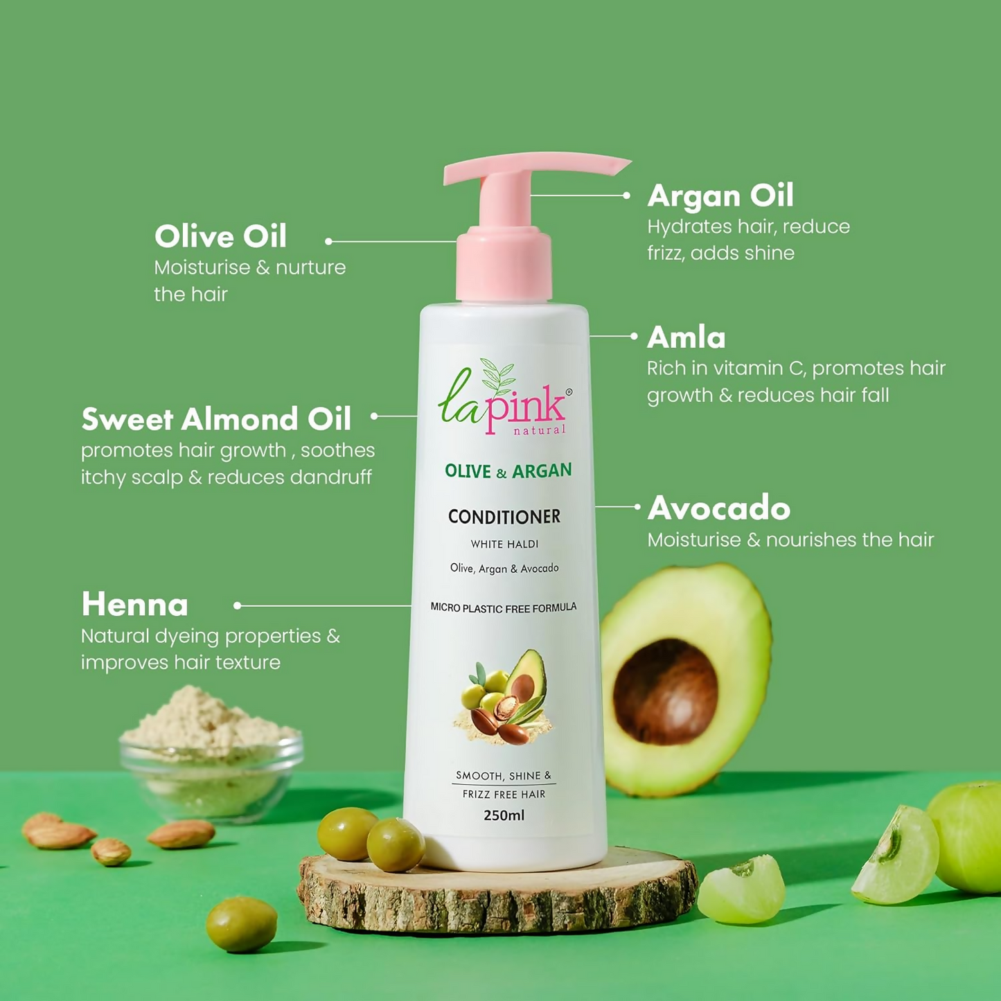 La Pink Olive & Argan Conditioner With Avocado