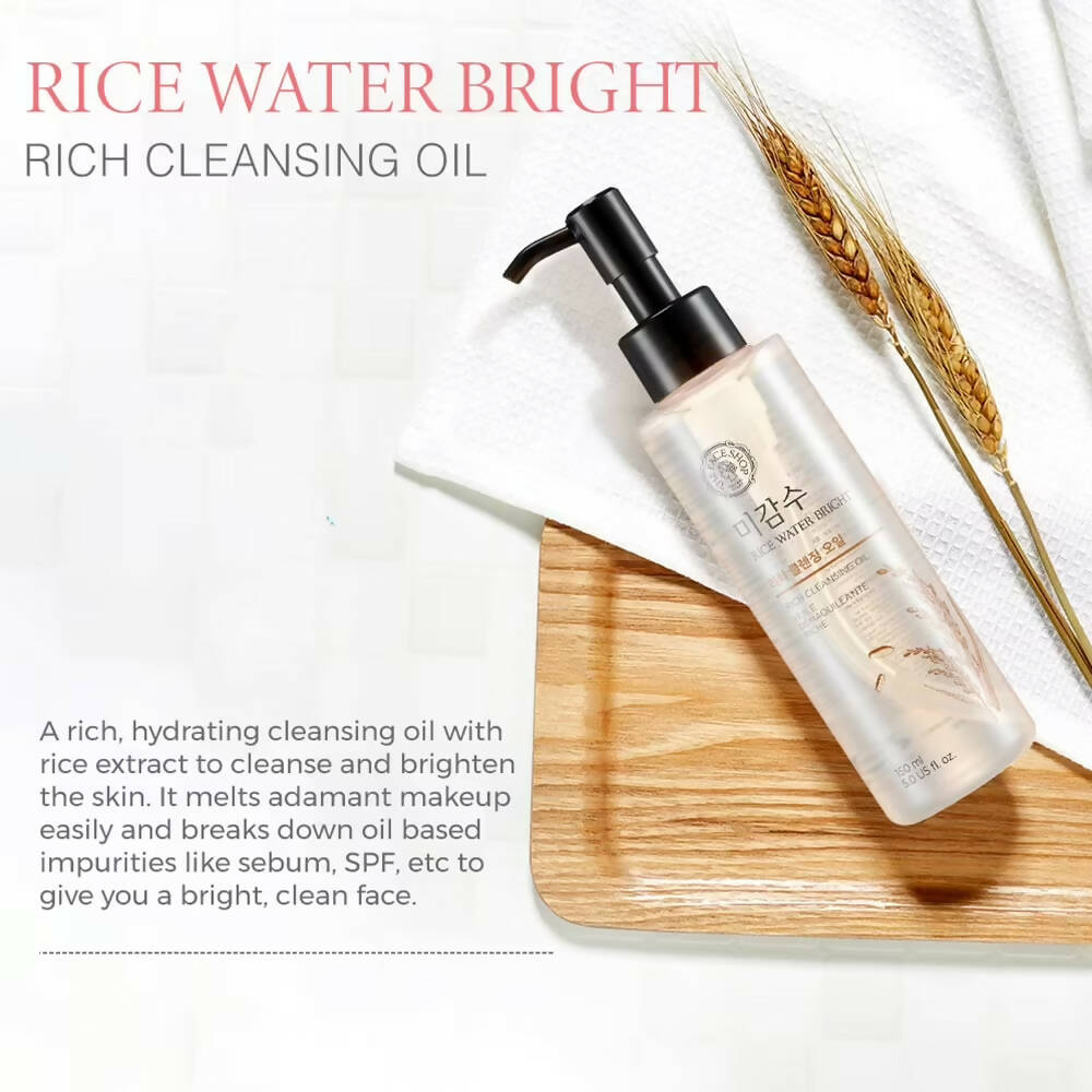 The Face Shop Rice Water Bright Rich Cleansing Oil - Korean Skincare