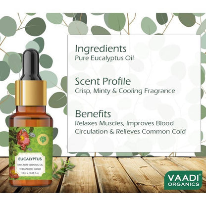 Vaadi Herbals Eucalyptus 100% Pure Essential Oil Therapeutic Grade - Drmedicart