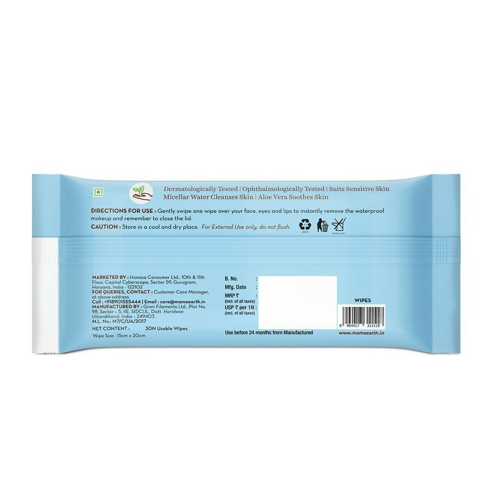 Mamaearth Micellar Gentle Makeup Remover Wipes