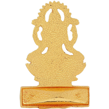 Estele Gold -Polished goddess of wealth Laxmi Devi on lotus Idol for Home/Car decor