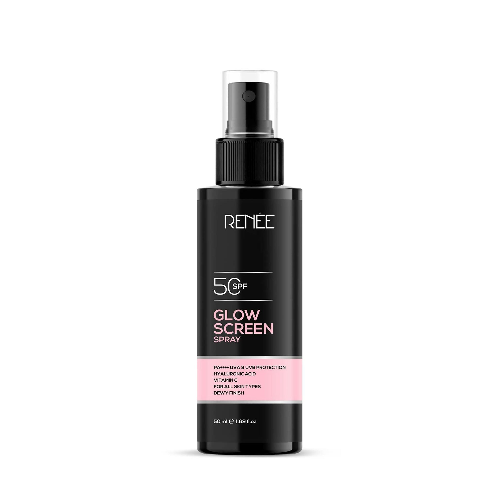 Renee Glowscreen Spf 50 Sunscreen Spray PA++++ Lightweight, Non Greasy & Quick Absorbing