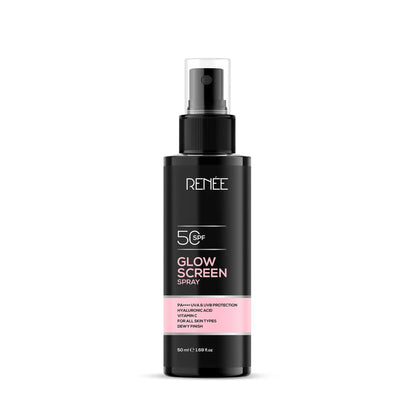 Renee Glowscreen Spf 50 Sunscreen Spray PA++++ Lightweight, Non Greasy & Quick Absorbing