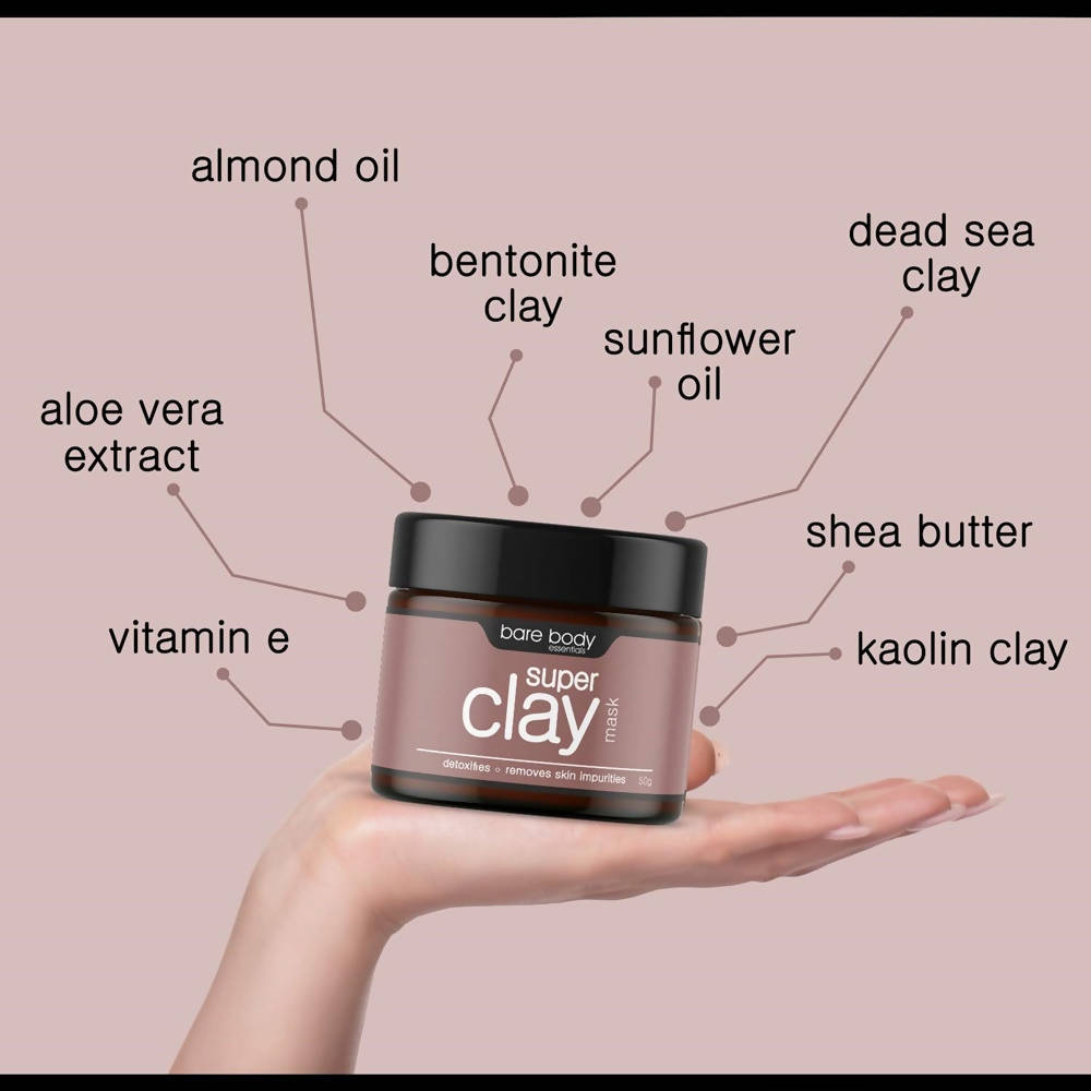 Bare Body Essentials Super Clay Mask Benefitd
