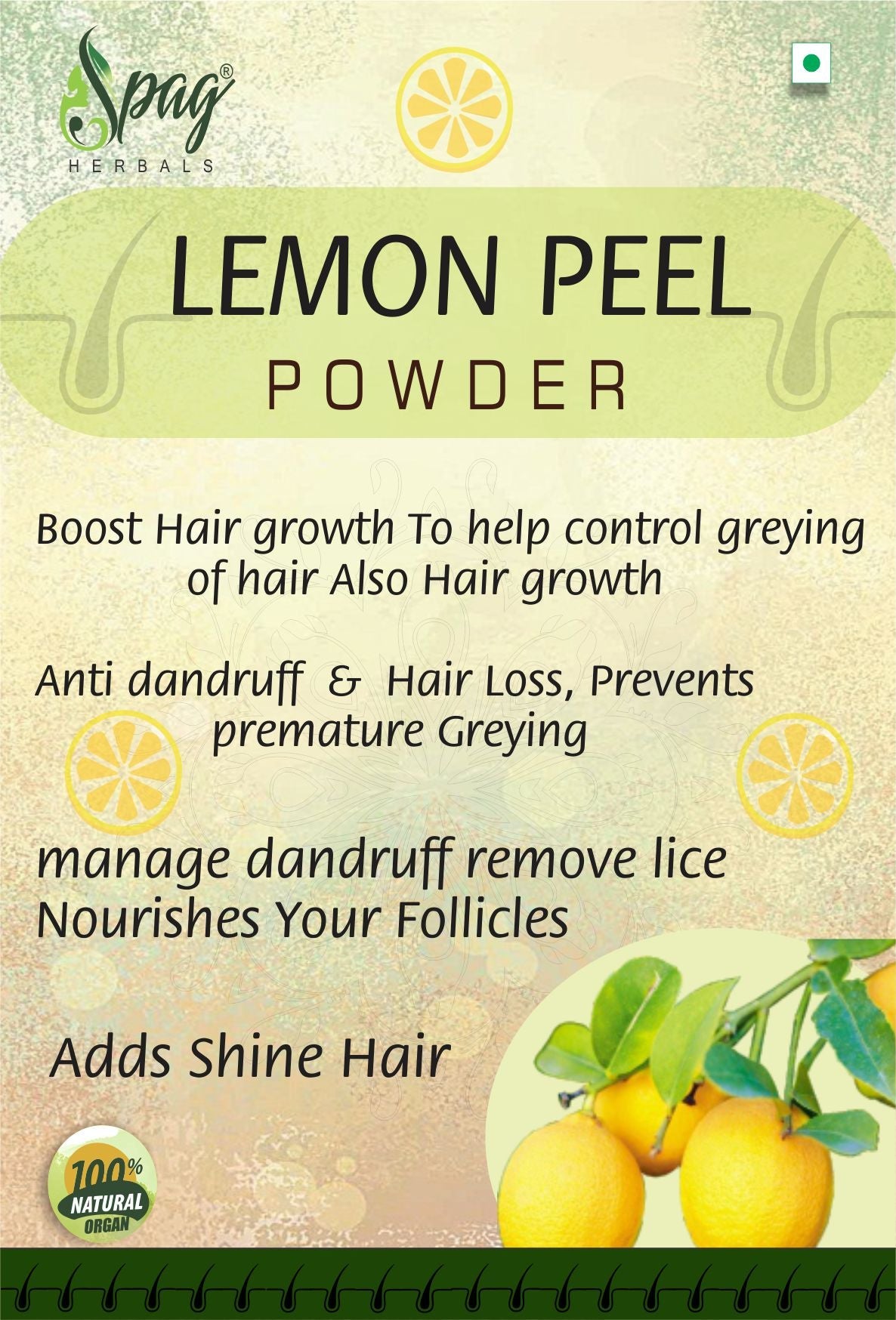 Spag Herbals Premium Lemon Peel Powder