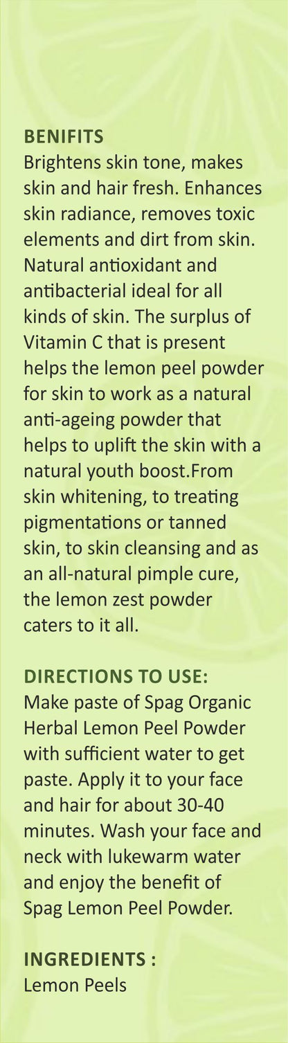Spag Herbals Premium Lemon Peel Powder