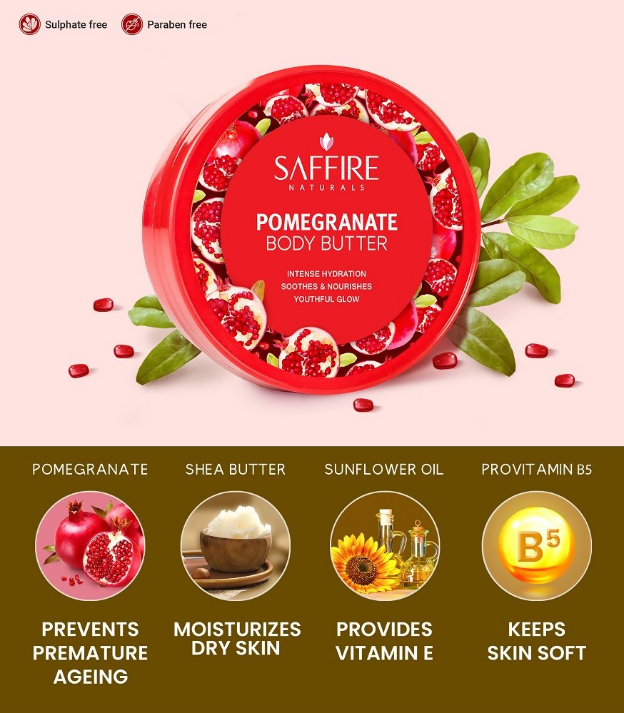 Saffire Naturals Pomegranate Body Butter