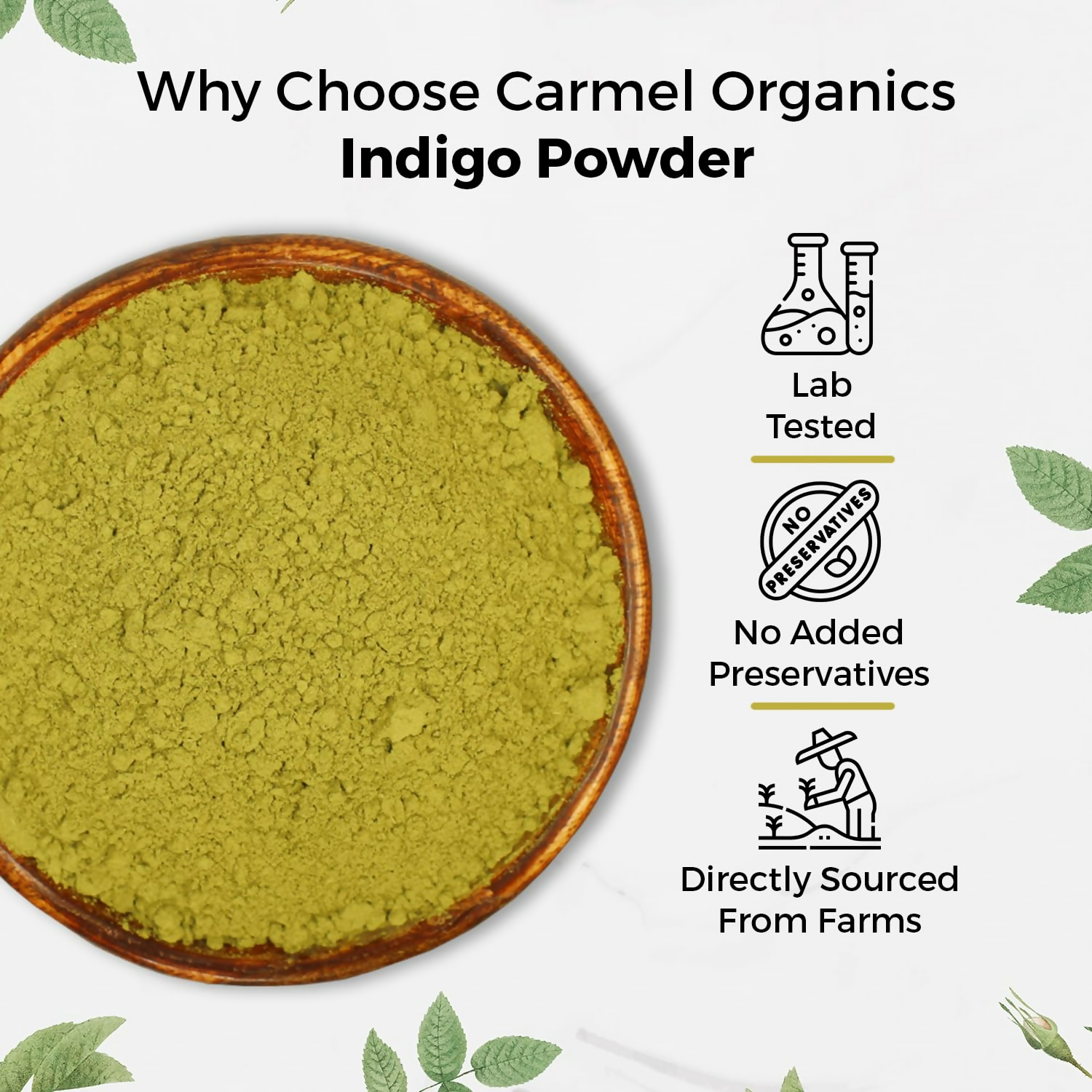Carmel Organics Indigo Leaves Powder