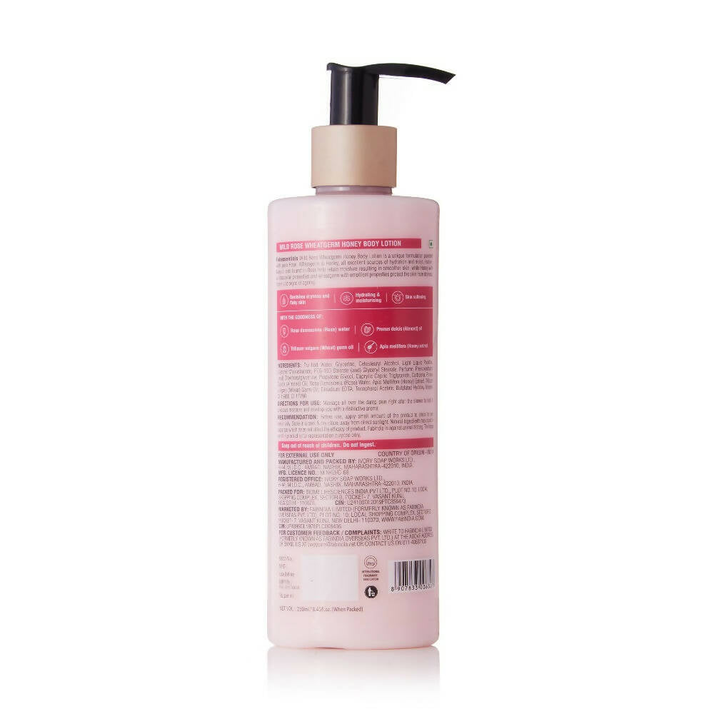fabessentials wild rose wheatgerm honey body lotion buy in usa