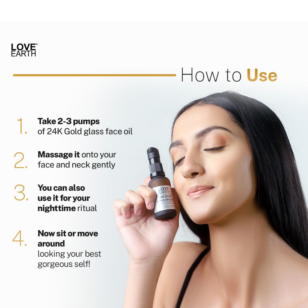 Love Earth 24K Gold Glass Face Oil