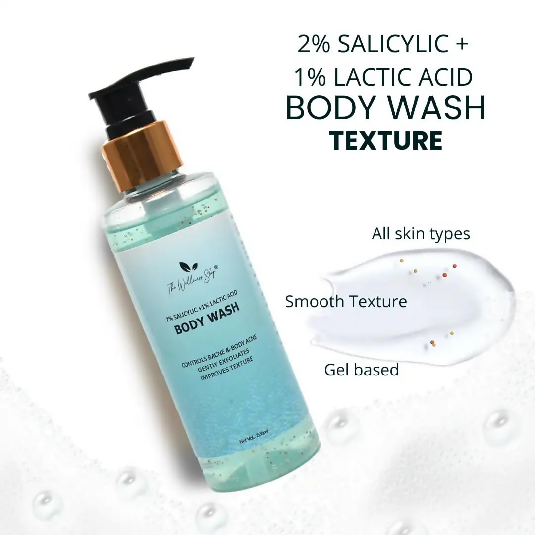 The Wellness Shop 2% Salicylic+1% Lactic Acid Body Wash - Drmedicart