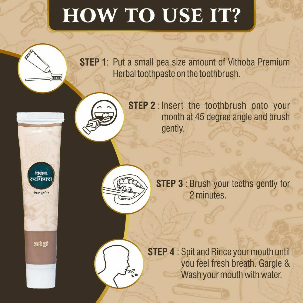 Vithoba Ayurvedic Rootfix Toothpaste - DrMediCart