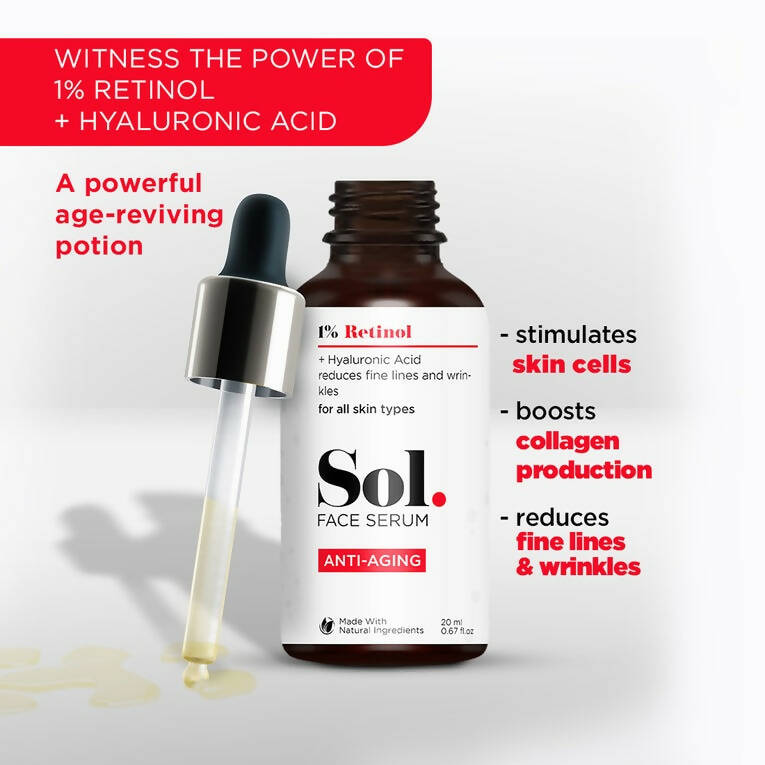 The Man Company Sol. 1% Retinol Anti-Aging Face Serum - Drmedicart