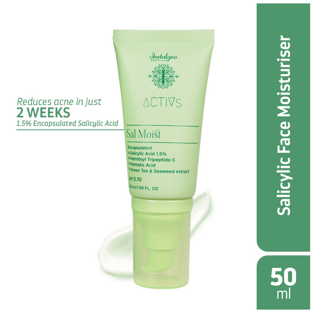Indulgeo Essentials Sal Moist - Encapsulated Salicylic Acid Acne Healing Face Moisturiser 1.5%