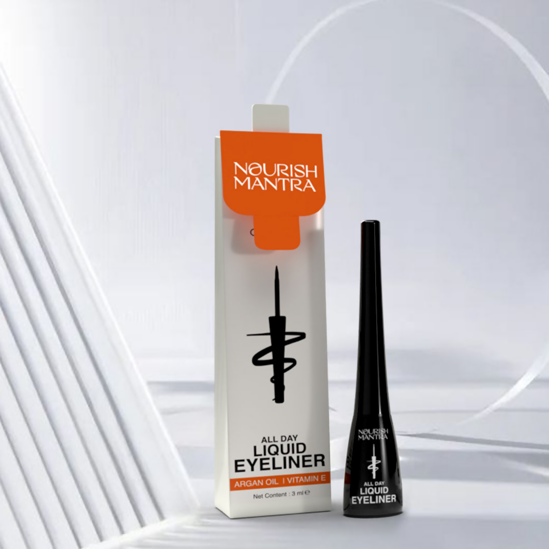 Nourish Mantra Liquid Eyeliner All-Day with Glycerine for Bold & Dramatic Eyes with SPF