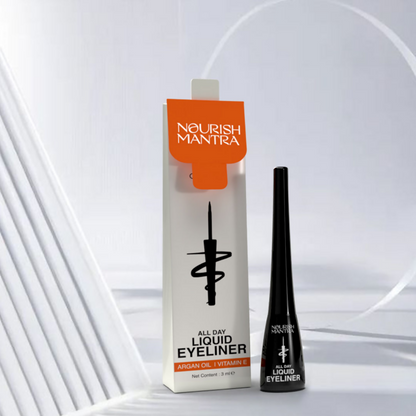 Nourish Mantra Liquid Eyeliner All-Day with Glycerine for Bold & Dramatic Eyes with SPF
