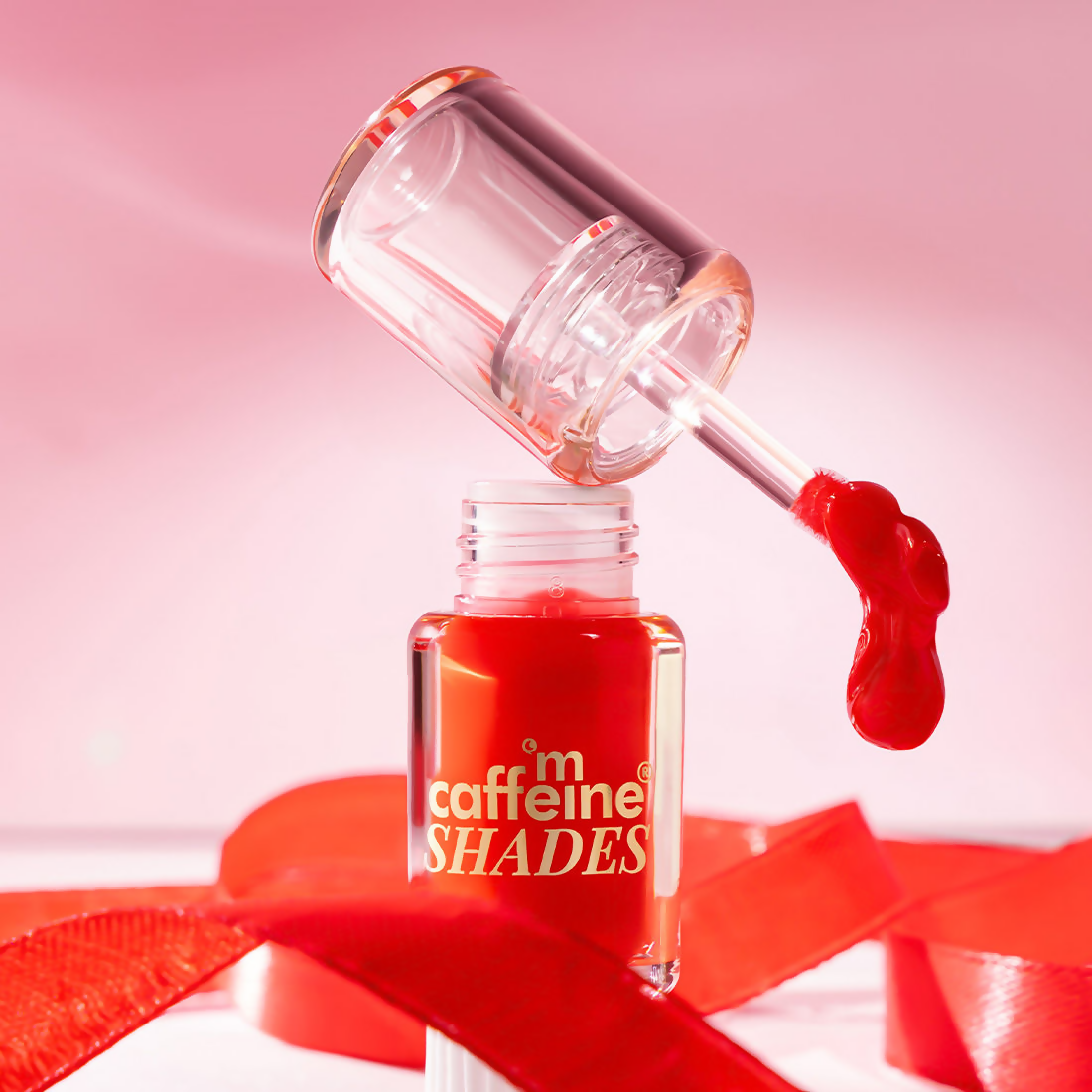 mCaffeine Shades Lip & Cheek Glow Tint Longlasting, Blendable Dewy Finish - Scarlet