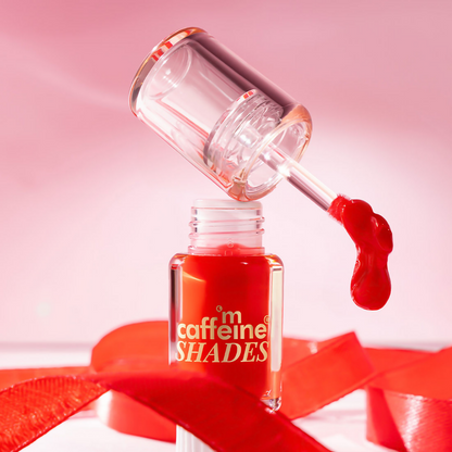 mCaffeine Shades Lip & Cheek Glow Tint Longlasting, Blendable Dewy Finish - Scarlet