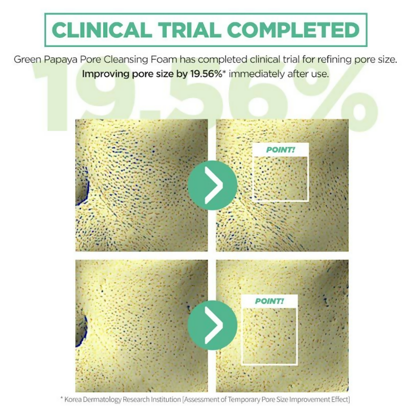 Rovectin Clean Green Papaya Pore Cleansing Foam