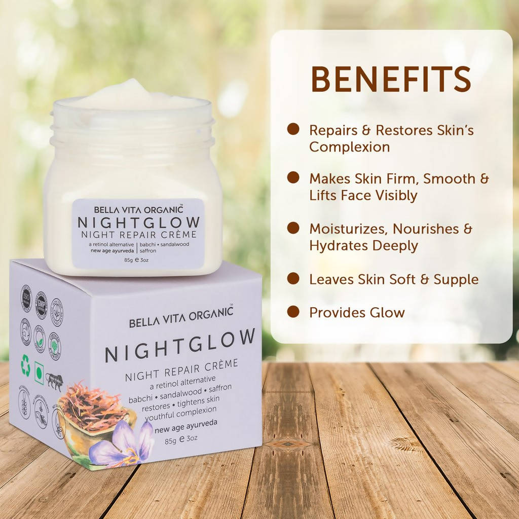 bella vita organic night glow night repair creme buy in usa