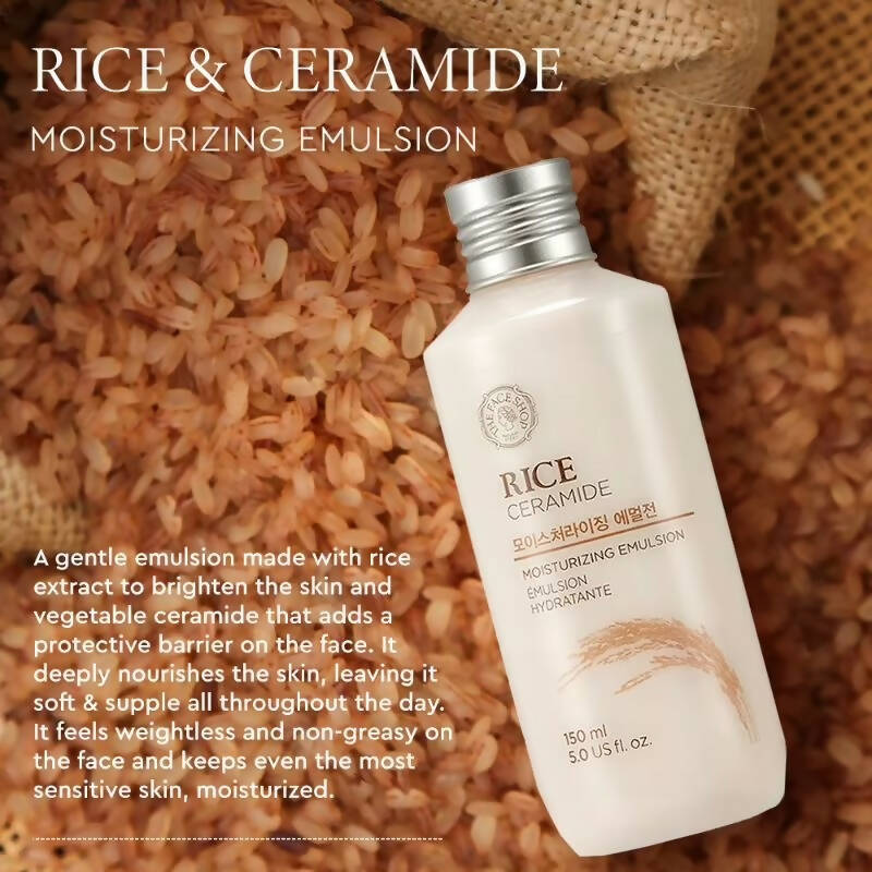 The Face Shop Rice & Ceramide Moisturizing Emulsion - Korean Skincare