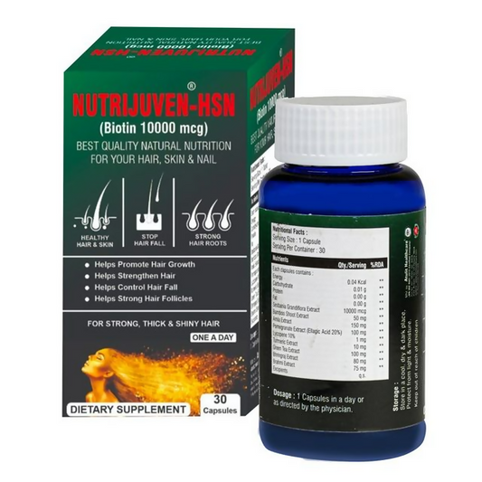 Nutrijuven - Hsn - Biotin 10000 Mcg Capsules