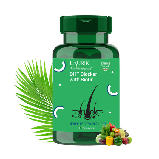 Buy Laurik DHT Blocker Tablets With Ingredient Biotin, Helps Reduce Hair Fall, Stimulates Hair Growth from DrMediCart, Ship from India to USA