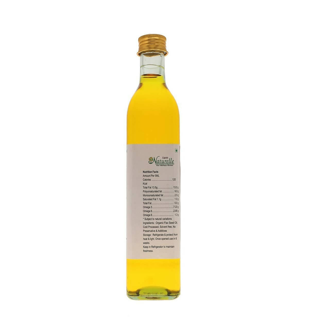 Farm Naturelle 100% Pure Cold Pressed Flax Seed Oil
