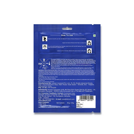 Buy BBlunt Intense Moisture Heat Hair Spa Mask from DrMediCart, Ship from India to USA