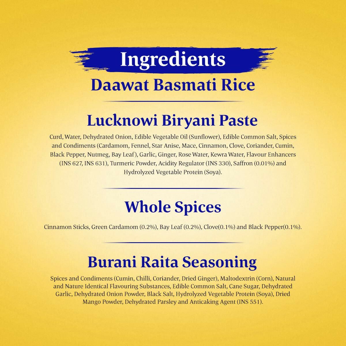 Daawat Biryani Kit Lucknowi - Authentic Recipe