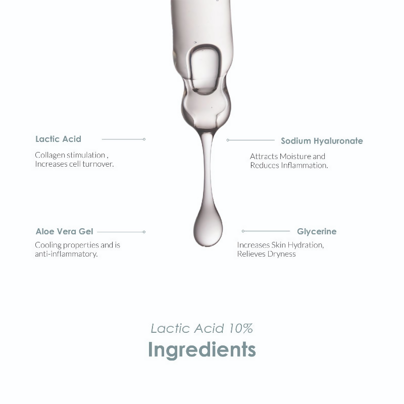 The Body Temple Lactic Acid 10% Face Serum