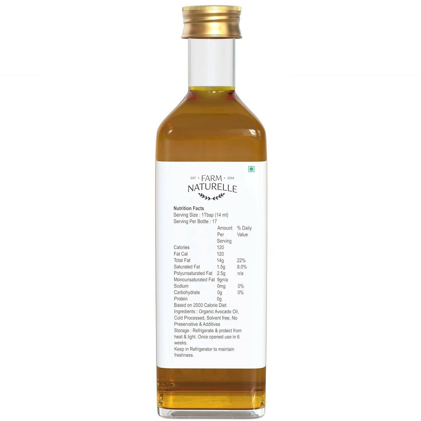 Farm Naturelle 100% Pure Extra Virgin Avocado Oil