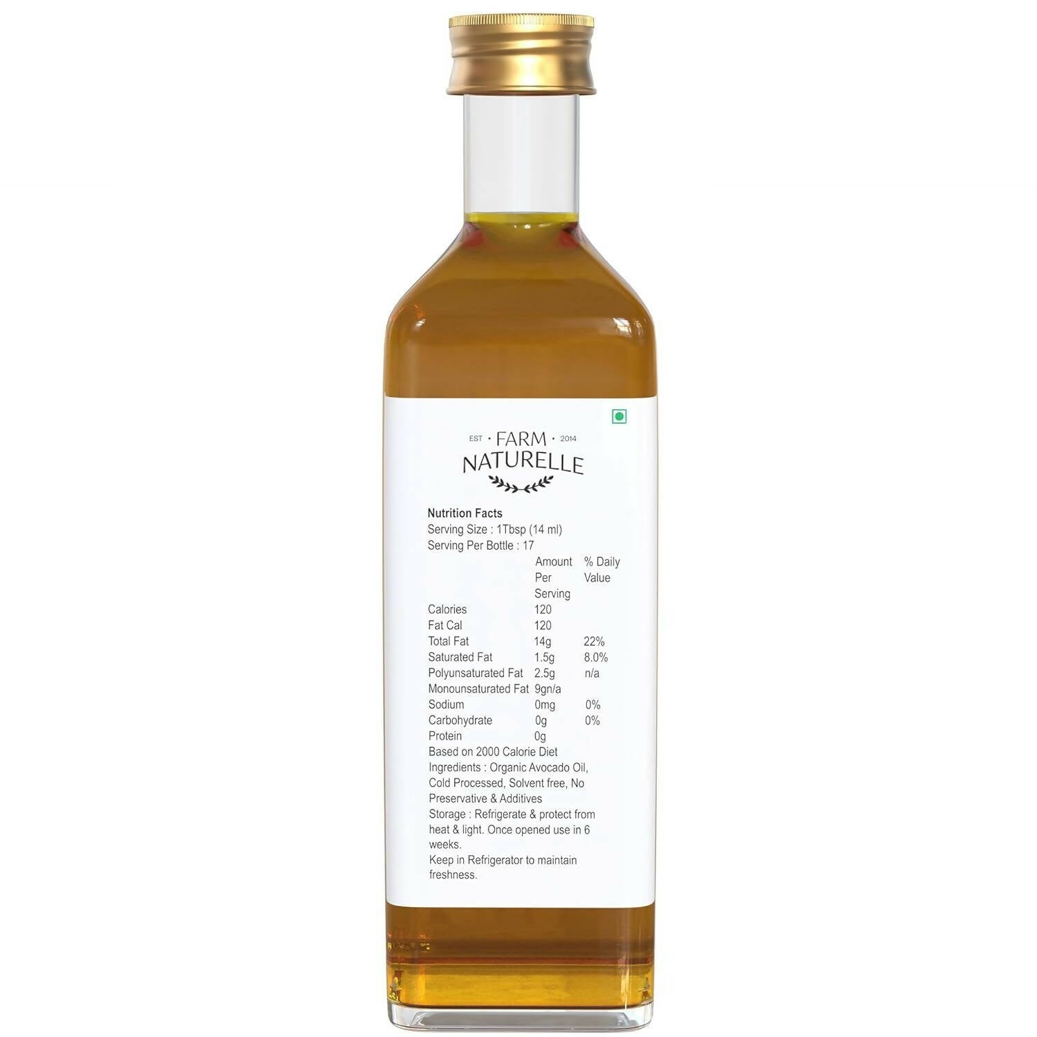 Farm Naturelle 100% Pure Extra Virgin Avocado Oil