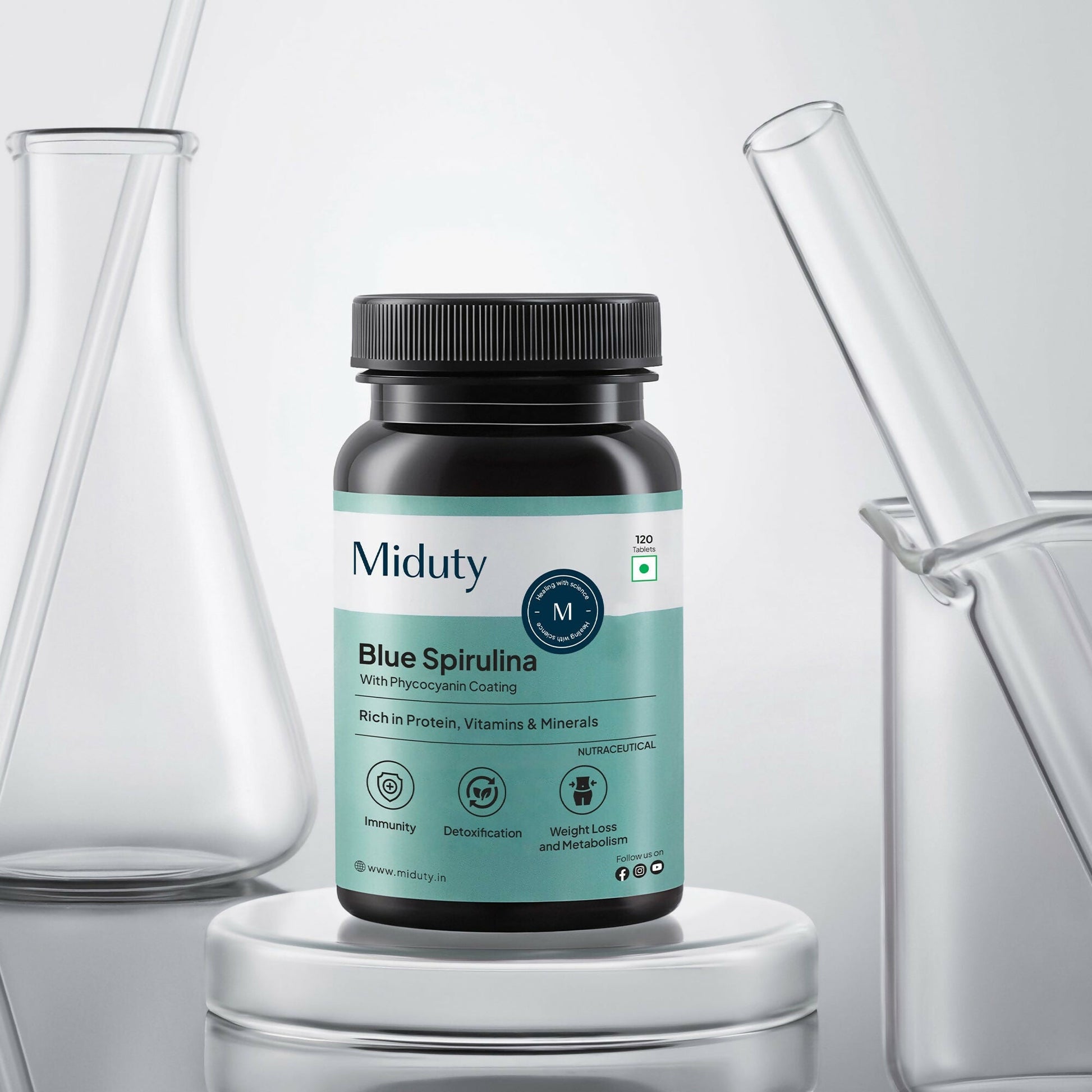 Miduty by Palak Notes Blue Spirulina Tablets