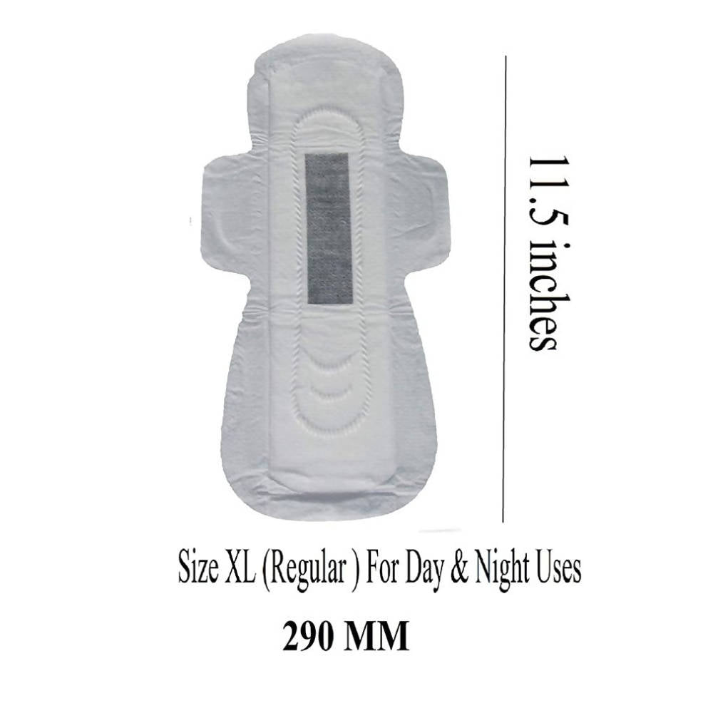 Manvicare Biodegradable Charcoal Anion Cotton Sanitary Pads